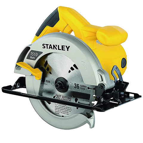 Stanley SC16 1600W 190mm circular saw 5500 RPM for timber cutting, carpentry, furniture, construction and professional woodworking applications