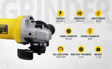 Stanley SG6100 620W 4 inch 100mm 12000 RPM small angle grinder with slimline body for metal cutting, grinding and workshop applications