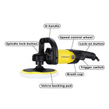 Stanley SP137 1300W 180mm variable speed polisher for car detailing, paint finishing, metal polishing and workshop surface restoration