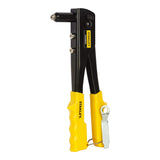 Stanley STHT-69646 medium-duty hand riveter with 3 interchangeable nozzles for steel and aluminium rivets, sheet metal and fabrication