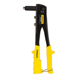 Stanley STHT-69646 medium-duty hand riveter with 3 interchangeable nozzles for steel and aluminium rivets, sheet metal and fabrication