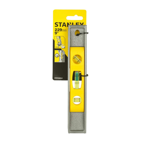Stanley STHT42465-812 9 inch die cast magnetic torpedo level with pipe V-groove for construction plumbing electrical and carpentry