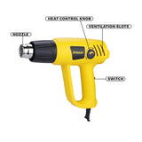 STANLEY STXH2000 2000W Variable Speed Heat Gun 600°C with 2-Stage Temperature Control for Paint Stripping and Soldering