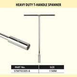 Buy Stanley Heavy Duty T-Handle Spanners 6 Point Hex 11mm made from premium Chrome Vanadium steel for high-torque fastening applications. Ideal for automotive repair, workshops, industrial maintenance, engineering, and construction professionals.