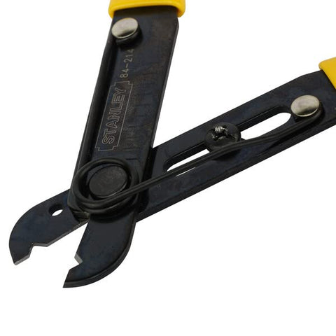 Stanley 84-214-22 130mm hardened steel wire stripper cutter with adjustable gauge for electrical wiring installation and maintenance