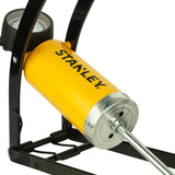 Stanley STHT80894-1 10 Bar 145 PSI foot pump with pressure gauge for car tyre bike and emergency inflation