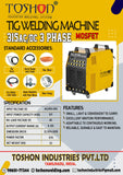 TOSHON TIG 315P AC/DC 315A MOSFET Inverter TIG Welding Machine