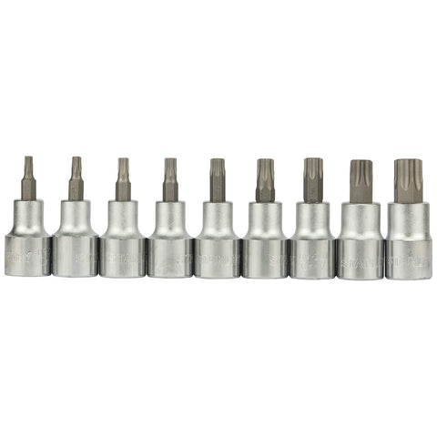 Stanley 89-098 9-piece 1/2 inch drive Torx bit socket set for automotive and industrial maintenance
