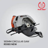 Ralli Wolf RS180 New 185mm Circular Saw – 1400W Double Insulated Circular Saw with Double Safety Switch & Overheat Protection for Wood, Teak & Ply Cutting (235V)