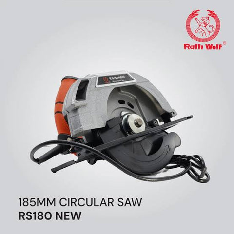Ralli Wolf RS180 New 185mm Circular Saw – 1400W Double Insulated Circular Saw with Double Safety Switch & Overheat Protection for Wood, Teak & Ply Cutting (235V)