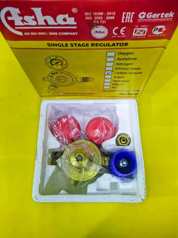 ASHA Single Stage Double Meter Carbon Dioxide Regulator – Heavy Duty