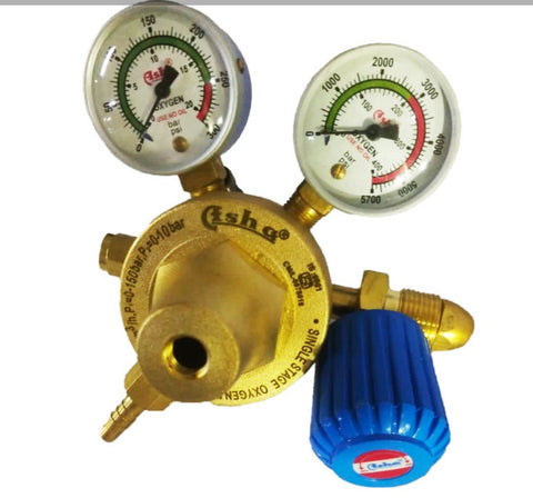 ASHA Single Stage Double Meter Oxygen Regulator – Heavy Duty