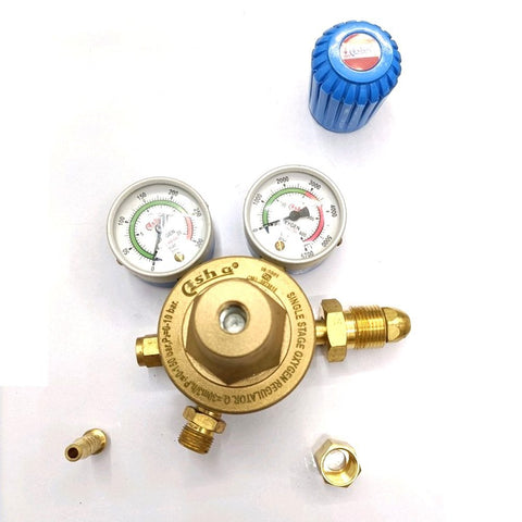 ASHA Single Stage Double Meter Oxygen Regulator – Heavy Duty