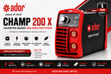 ADOR CHAMP 200 X Welding Machine (Single Phase Inverter Based)