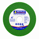 METPLUS Double Net Cutting Wheel – Abrasive Cutting Disc for Stainless Steel, General Steel & Metal Cutting