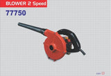 Ralli Wolf 77750 750W two speed high-speed industrial air blower for electrical panel, motor and machinery cleaning
