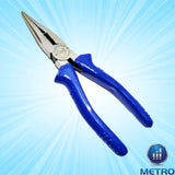 METRO Nose Plier CRV 6 Inch – Chrome Vanadium Long Nose Pliers for Electrical, Repair, Gripping & Workshop Applications