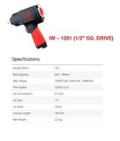 Ralli Wolf IW-1281 composite impact wrench — 1/2" drive, 1000 ft-lb torque, twin hammer. High torque, low fatigue design