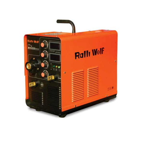 Ralli Wolf RM20 MIG200S inverter welding machine. MIG & MMA facility, in-built wire feeder, minimal spatter, deep penetration.
