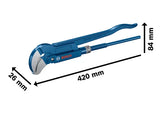Bosch Sanitary Corner Pipe Wrench, 45°, 420 mm (1 600 A02 W3T)