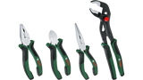 Bosch Pliers Set 4-Piece | Combination, Long-Nose, Side Cutter & Water Pump Pliers | 1600A02W7K