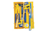 METRO Plumber Kit – Professional Plumbing Tool Set with Pipe Wrenches, Water Pump Plier, Hammer, Screwdriver, Hacksaw & Measuring Tap