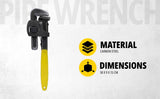 Stanley 71-642 12 inch 300mm Stillson pattern pipe wrench with forged hook jaw and 55mm capacity for plumbing and industrial maintenance