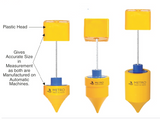 Metro Plumbob — plastic & steel head options, precision ground, sizes 1 to 10. For construction & surveying