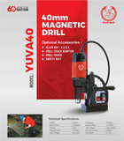 Ralli Wolf Yuva 40 Magnetic Core Drilling Machine | 1150W 40mm Core Drill with 10000N Magnet