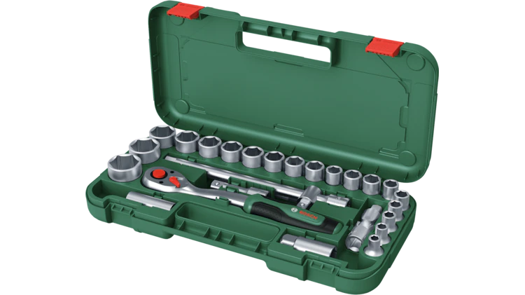Bosch 1/2" Ratchet Set 25-Piece | 1600A02Z9S | Professional Socket Set