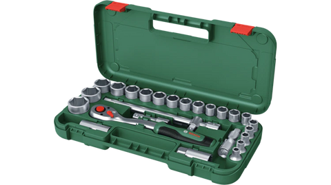 Bosch 1/2" Ratchet Set 25-Piece | 1600A02Z9S | Professional Socket Set