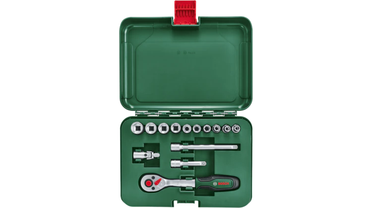 Bosch 1/4" Ratchet Set 14-Piece | 1600A02Z9P | Professional Socket Set