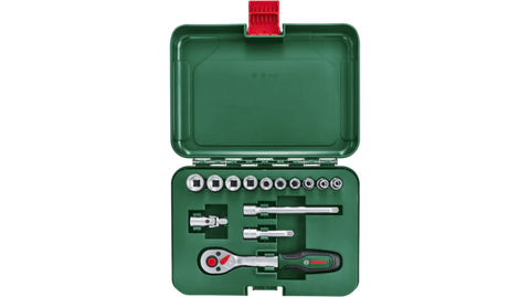 Bosch 1/4" Ratchet Set 14-Piece | 1600A02Z9P | Professional Socket Set