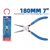 DongCheng HD071402 7-Inch / 180mm Straight Tip Internal Circlip Plier (Snap Ring Plier, 1.8mm Tip)