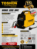 Toshon ARC 200 Nano IGBT 200A Single Phase ARC Inverter Welding Machine | 220V