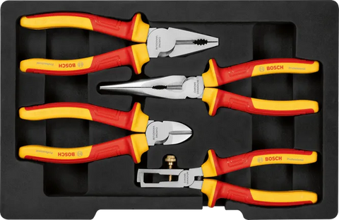 Bosch VDE Pliers Set, 4 pcs Professional (1 600 A02 NG1)